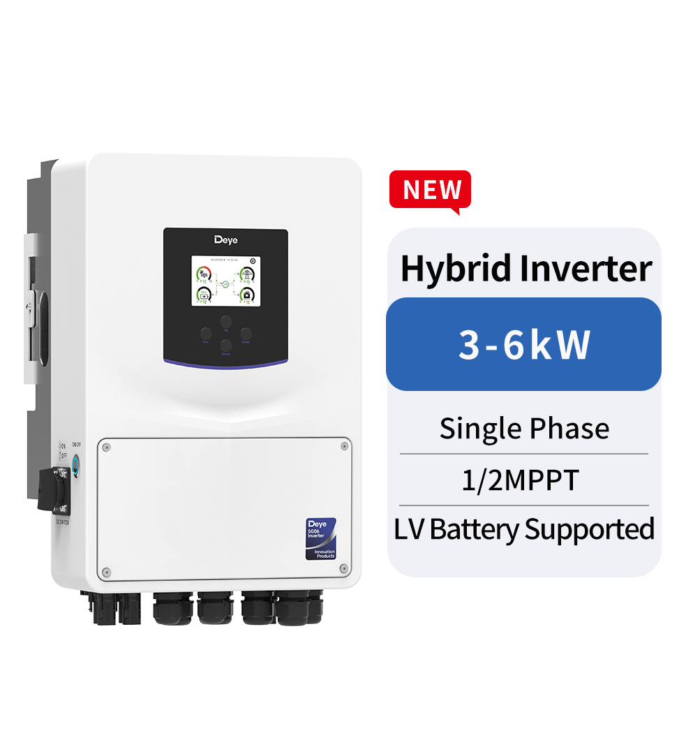Deye SUN-3/3.6/4/4.6/5/6K-SG06LP1-EU-CM1/CM2 hybrid inverters