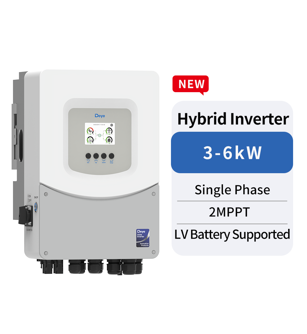 Deye SUN-3/3.6/4/4.6/5/6K-SG06LP1-EU-BM1/BM2 hybrid inverters